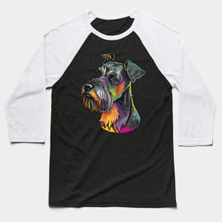 Miniature Schnauzer Dog Art Baseball T-Shirt